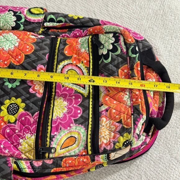 Vera Bradley Quilted Campus Backpack Ziggy Zinnia Pattern (Ret) Multi Cotton EUC - Picture 8 of 9